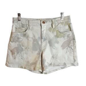 Universal Thread Women's Jean Shorts 8/29 High Rise Floral Camo White Midi Denim